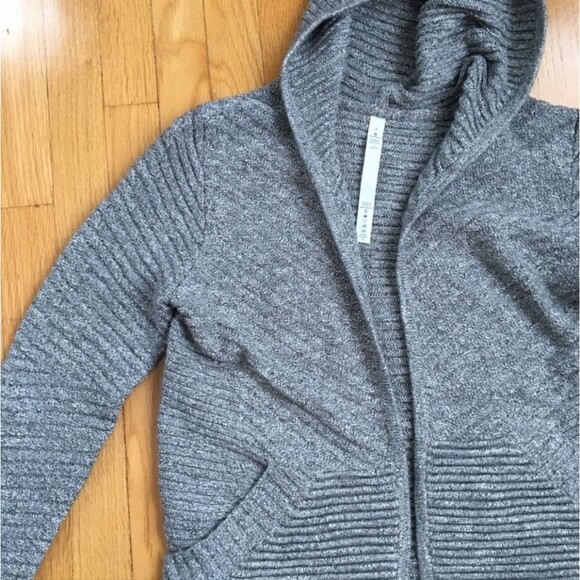 Lululemon As Promised Cardigan Heathered Speckled Black Style W3CQ7S Siz… - Picture 12 of 14